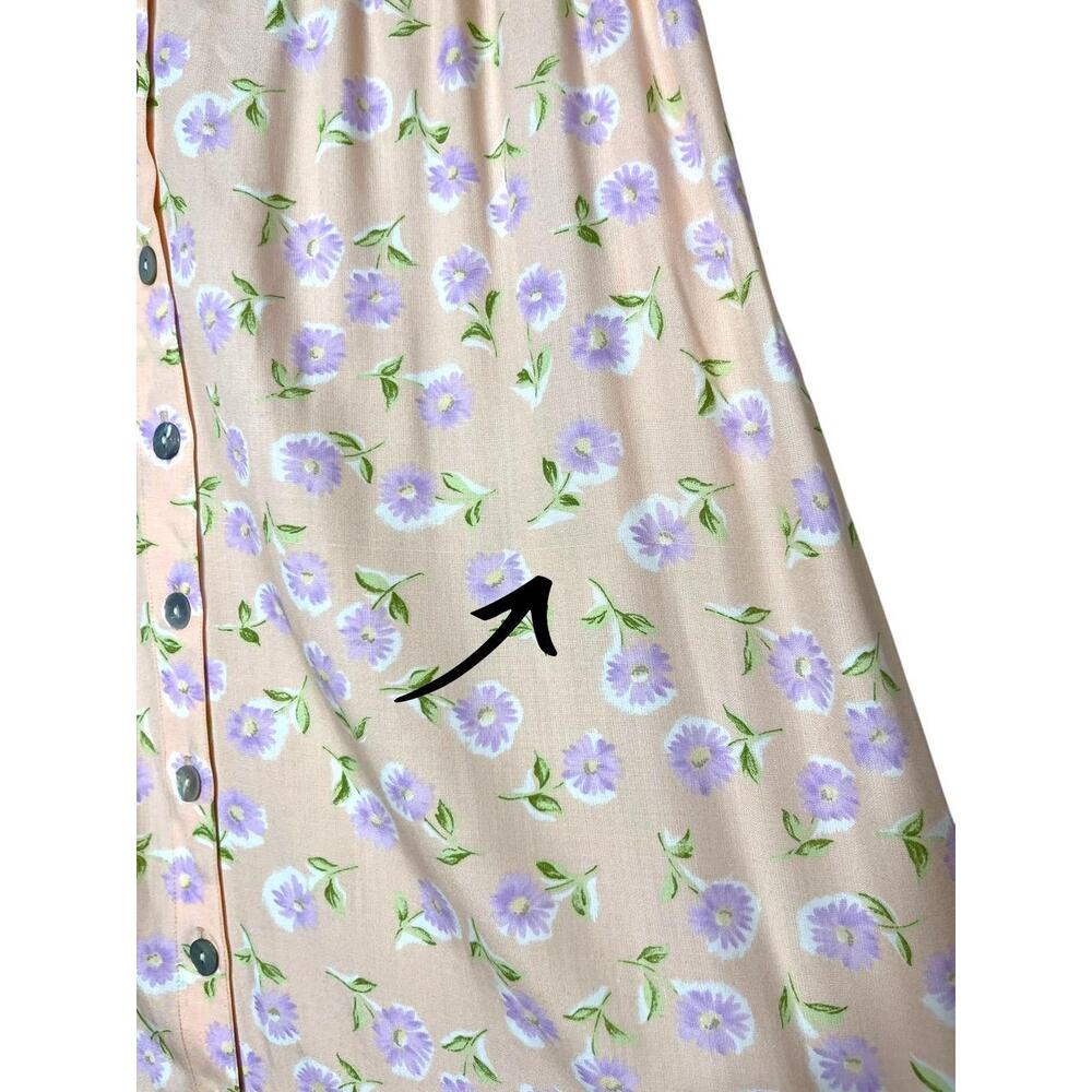 Floral Print Cream Skirt - Picture 4 of 8